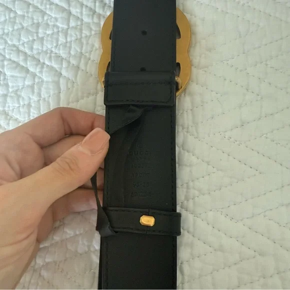 Gucci Marmont Belt with Gold Double G Buckle | 100% Authentic EUC Sz 8-12 - Picture 9 of 11